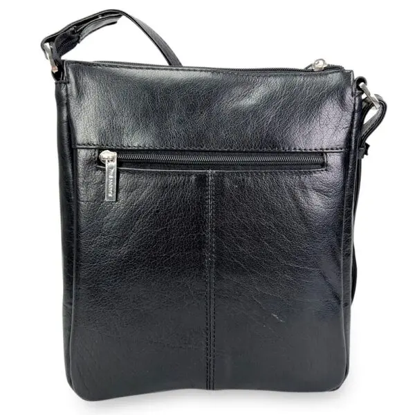 The Monte leður Axlartaska Svört Stærð H 22.5 cm B 22 cm  Þ 5 cm