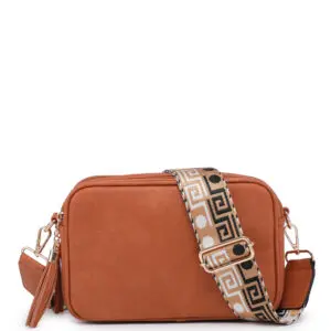 MODA Axlar taska með breiðri ól.Brún