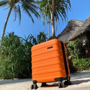 ANODE 30L 45X36X20CM Orange Viltu forðast auka handfarangursgjöld hjá easyJet  Anode 30L á fjórum hjólum er fullkomin stærð sem passar auðveldlega undir sætið og sparar þér að borga aukagjöld. Stærð 45 x 36 x 20 cm og létt 2.2 kg, Anode er úr ABS efni og er með sterkum 8 mm rennilás.Létt tveggja þrepa handfangið nær upp í 1.02 cm.