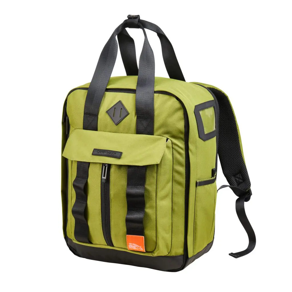 Bakpoki MEMPHIS 24L 40x30x20cm Stílhrein hönnun og fullkomin til að forðast auka handfarangursgjöld hjá flugfélögum eins og PLAY og Wizzair.Er með bólstrað fartölvu/tæknihólf,vatnsflöskuvasa og skipulaggs hólf með lyklaklemmu.Bakpokaólar með stillanlegri brjóstól og sólgleraugnalykkju.Festing til að hengja á ferðatösku.Bakpokinn er vatnsheldur og framleiddur úr endurunnum plastflöskum.