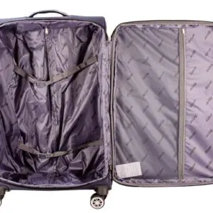 Ferðataska EVEREST 66cm Svört og Grá 2 vasar með rennilás að framan. Stækkanlegt fyrir auka pláss. Eitt stórt aðalhólf með sylgjulásum til að halda fötunum Ytra efni úr 100% POLYESTER = Létt og endingargott! 68.04 L