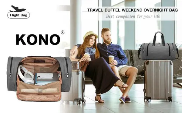 KONO CANVAS BARREL DUFFLE Svartur