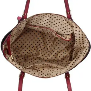 Handtaska Vínrauð og Hvít Height: 28cm Width: 35cm