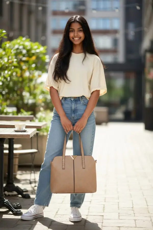 Handtaska Moda APRICOT með ól