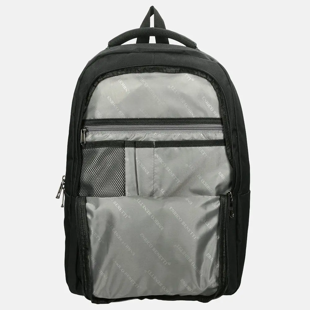 Þessi bakpoki frá Enrico Benetti er fullkominn sem náms- eða viðskiptabakpoki. Í aðalhólfinu er fartölvuhólf (allt að 15 tommur). Þú getur líka auðveldlega geymt vinnuskjöl, símann þinn, lykla og veski hér. Í stuttu máli, allt sem þú þarft passar í þennan Enrico Benetti Hamburg bakpoka. Þökk sé stillanlegum axlaböndum geturðu stillt það og borið það þægilega með þér. Ertu að fara í þennan bakpoka frá Enrico Benetti?