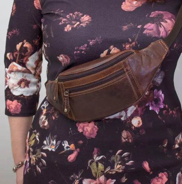 The Monte Leður Axlartaska Brún