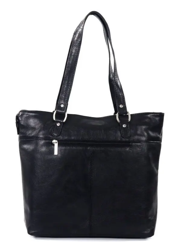 Taska úr ósviknu leðri með langri stillanlegri ól.