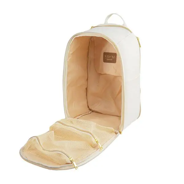 TRAVEL HACK 20L Cream 40X20X25CM Stílhreinn, nettur ferðabakpoki fyrir konur. Fartölva sem er allt að 13".