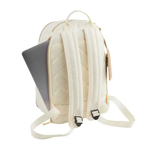 TRAVEL HACK 20L Cream 40X20X25CM Stílhreinn, nettur ferðabakpoki fyrir konur. Fartölva sem er allt að 13".