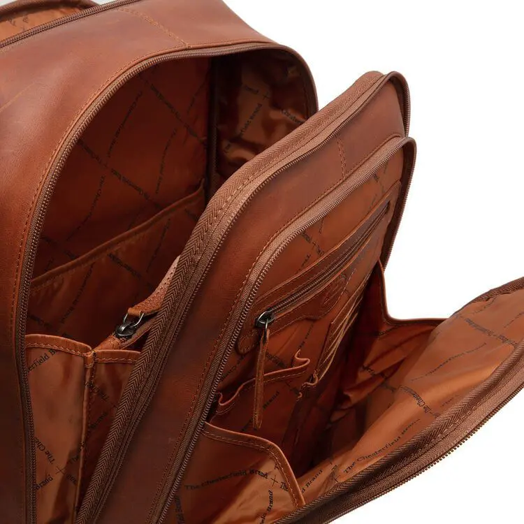 Chesterfield Detroit  Coníak Leðurbakpoki Fyrir 14″ Fartölvu - Image 8