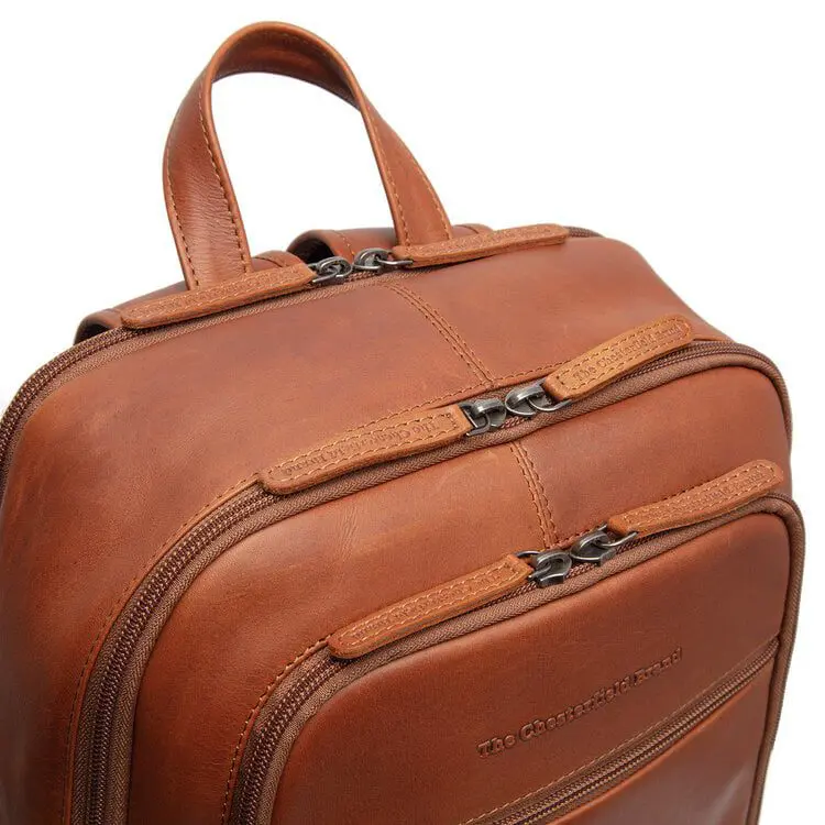 Chesterfield Detroit  Coníak Leðurbakpoki Fyrir 14″ Fartölvu - Image 7