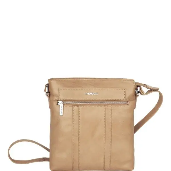 THE MONTE Hliðartaska leður brún
