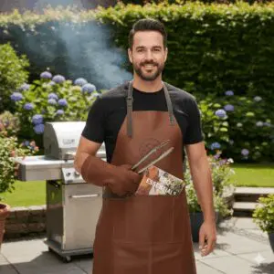 Hide & Stitches  BBQ Gjafakassi Coníak +Töng og 1 Grillhanski