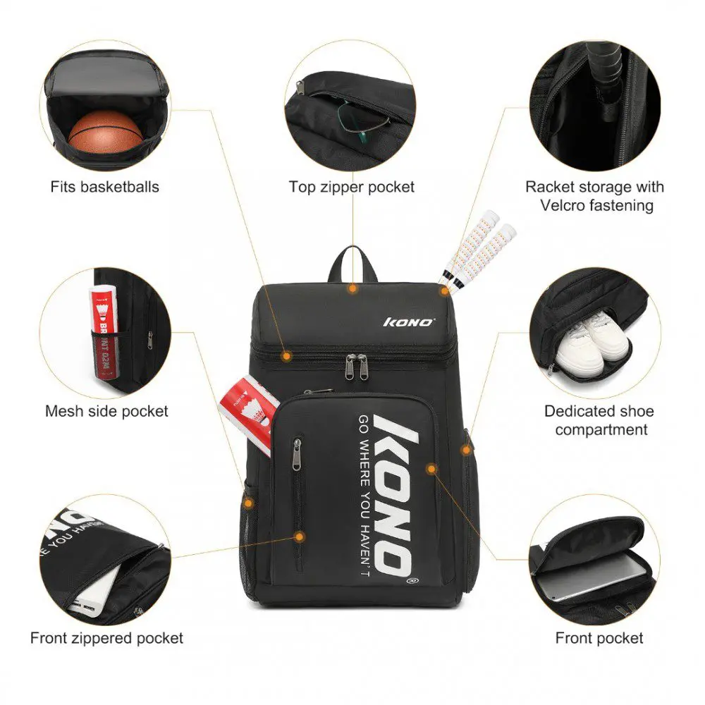 Vertu skipulagður og tilbúinn fyrir hvaða starfsemi sem er með þessum fjölhæfa og endingargóða bakpoka.