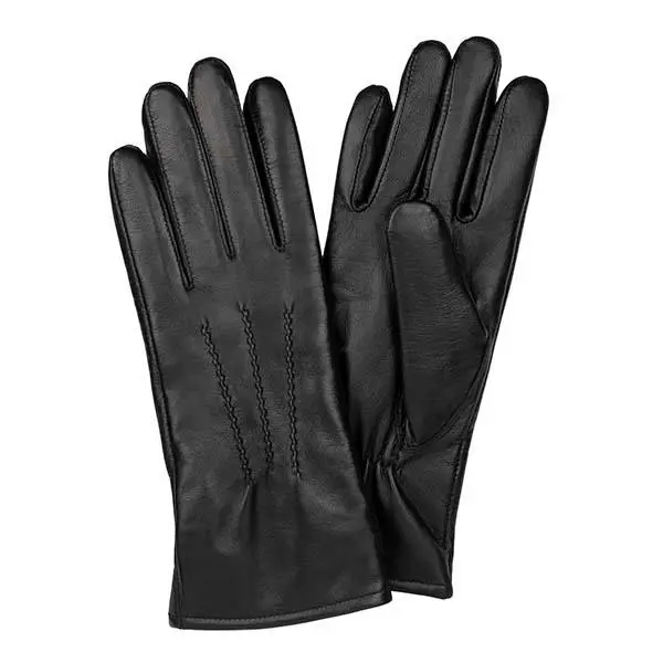 HK leðurhanskar lamb virka á símaskjái.Svartir