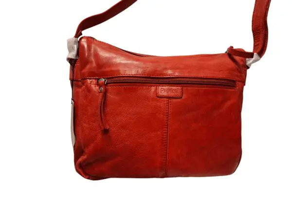Pavini Leðurtaska Rauð Crossbody - Image 6
