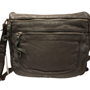 Pavini Leðurtaska Svört Crossbody