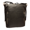 PAVINI Leðurtaska Svört Axlartaska eða Bakpoki