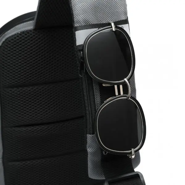 KONO Smart Sling brjóstpoki með USB hleðslutengi Grár og Svartur - Image 8