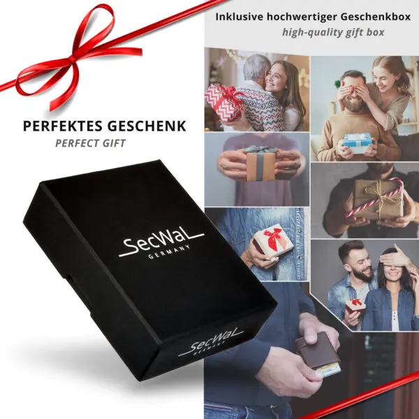 SecWal Leður RFID Kortaveski Sægrænt - Image 7