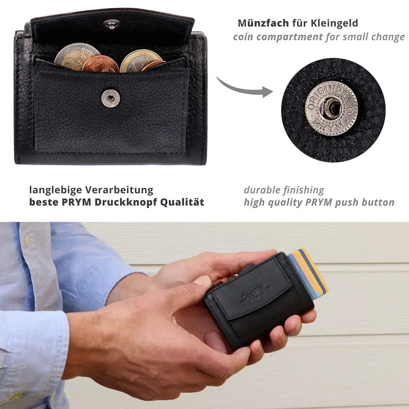 SecWal Leður RFID Kortaveski Svart - Image 5