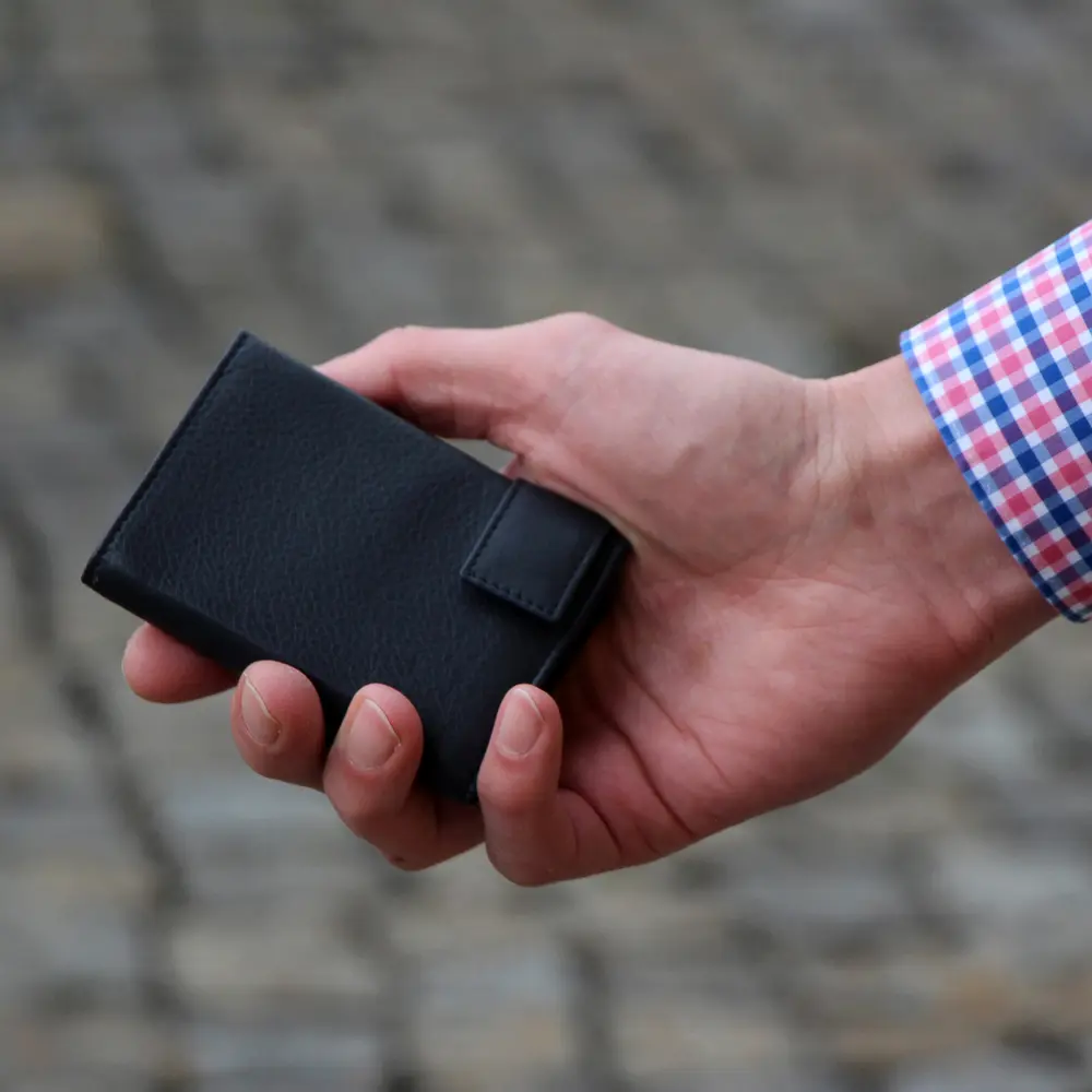 SecWal Leður RFID Kortaveski Svart - Image 6