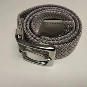 Belti Teygjanlegt Ljós Grátt Breidd 3.2 cm Lengd 120