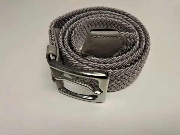 Belti Teygjanlegt Ljós Grátt Breidd 3.2 cm Lengd 105
