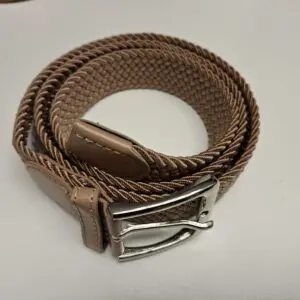 Belti Teygjanlegt Brúnt Breidd 3.2 cm Lengd 105