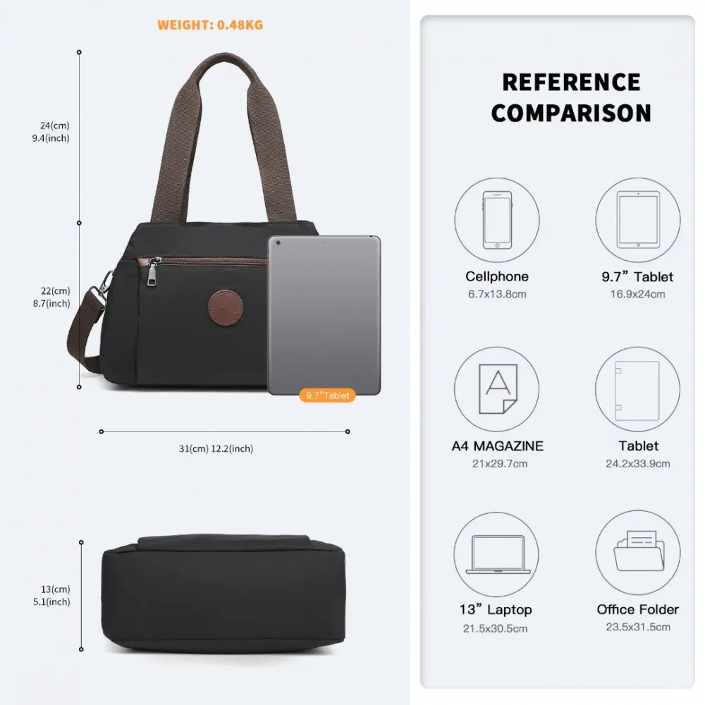 Nylon Taska KONO Svört - Image 5