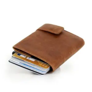 SecWal Leður RFID Kortaveski Coniak Brúnt