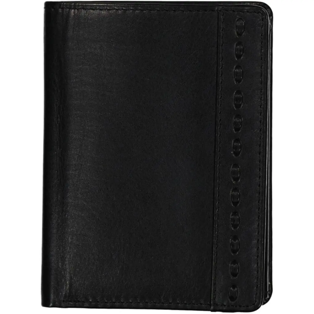 Leður Korta og Seðlaveski með RFID Vörn Svart