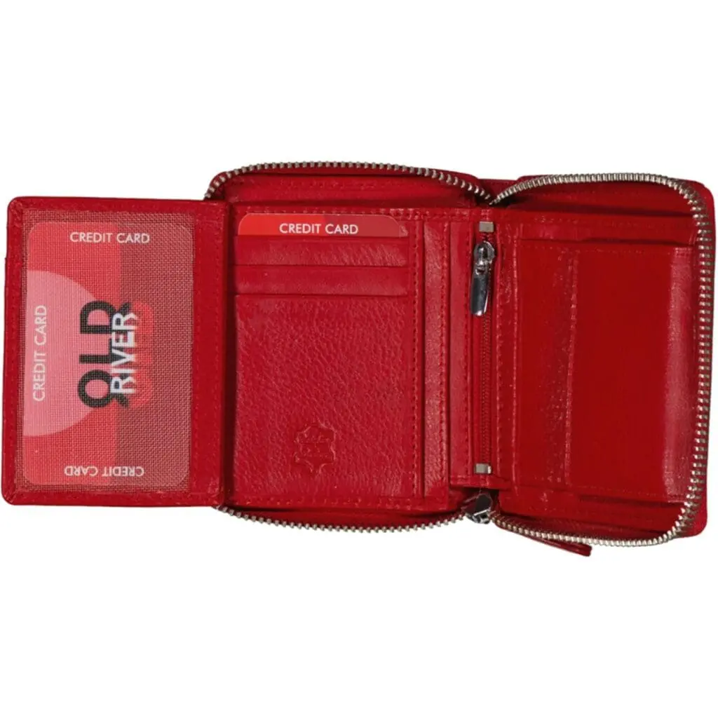 Leður Korta og Seðlaveski Rautt - Image 3