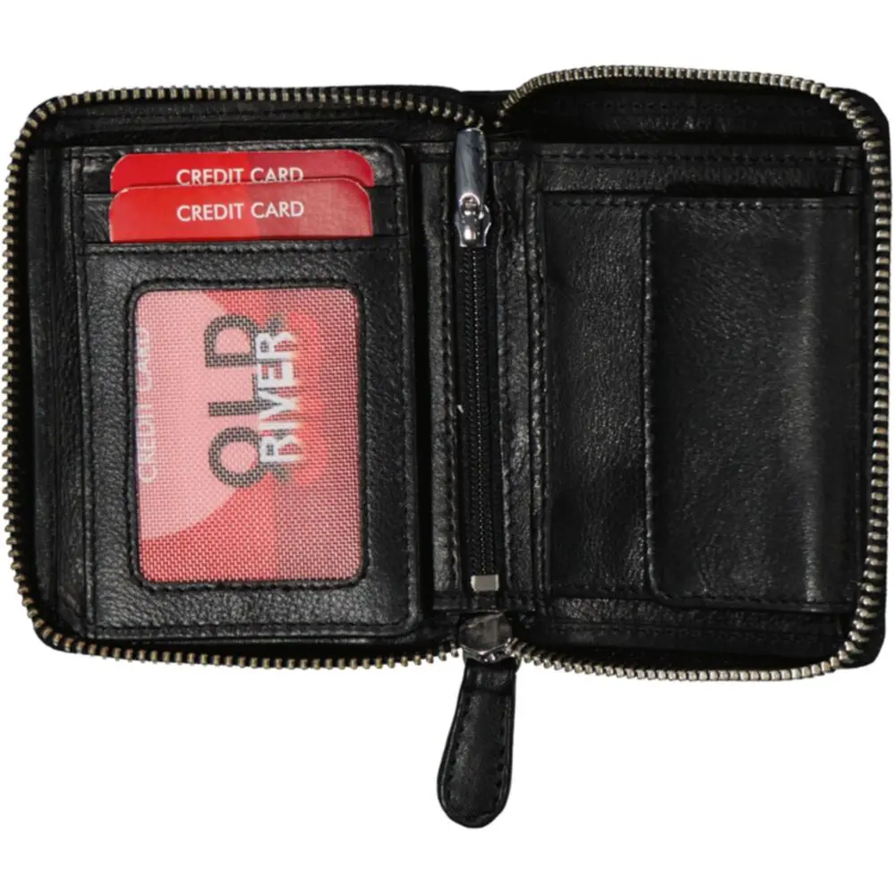 Leður Korta og Seðlaveski Svart - Image 2