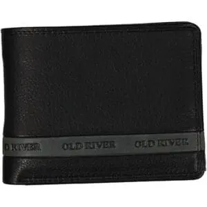 Leður Seðlaveski Svart  RFID Vörn Svart