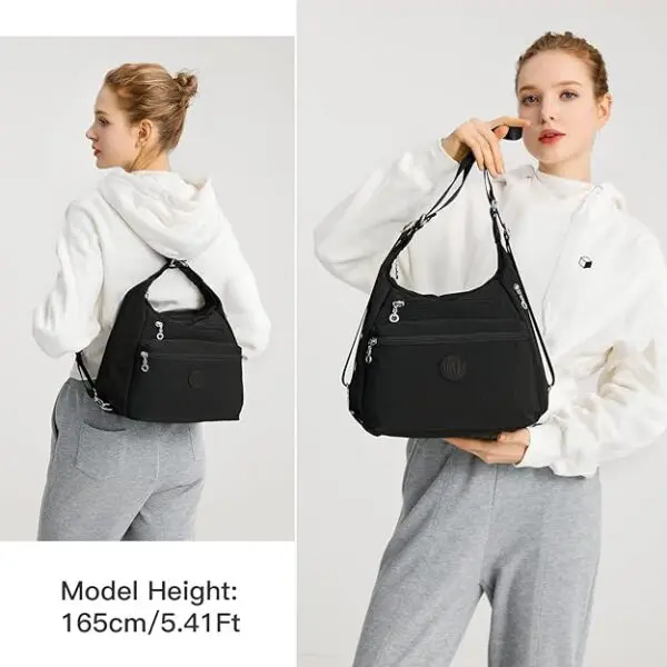 Kono Þríhliða Fjölnota Axlartaska Svart - Image 2