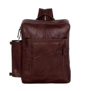 Spikes & Sparrow Leður Bakpoki Jonathan 15,6" Brúnn