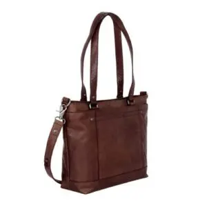 Spikes & Sparrow Leðurverslunartaska  Rachelle  Dökkbrún 12"
