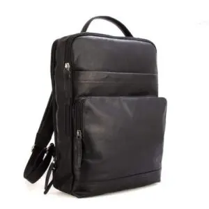 Spikes & Sparrow leðurbakpoki  Virginia  Svartur