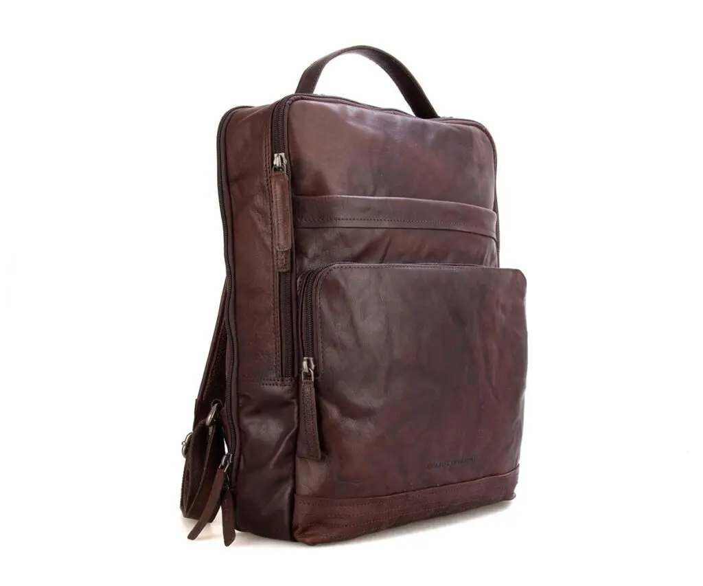 Spikes & Sparrow leðurbakpoki  Virginia Brúnn