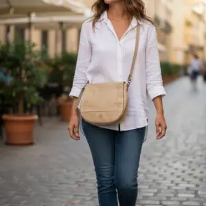 Hide & Stitches Paint Rock axlartaska  Sand