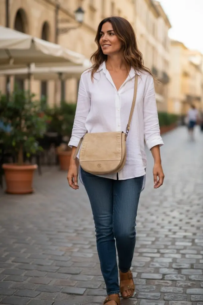 Hide & Stitches Paint Rock axlartaska  Sand