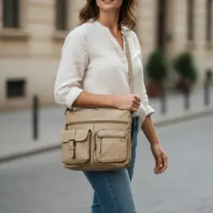 Hide & Stitches Paint Rock axlartaska Sand