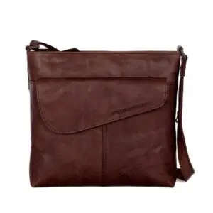 Spikes & Sparrow leðurkrosspoki  Madoline Dökkbrúnn