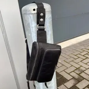 Spikes & Sparrow leður Mittis/axlartaska  Oregon Svart