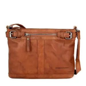 Spikes & Sparrow leður krosspoki  Arkansas  Brandy Cognac