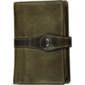 Echtes Leður RFID vörn Olive