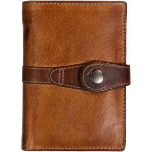 Echtes Leður RFID vörn Tan