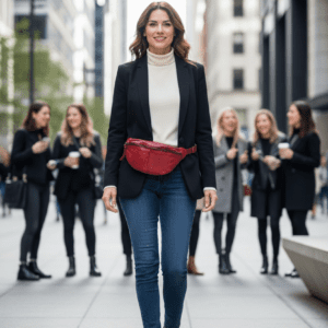 Manage Axlar eða Mittistaska Rauð