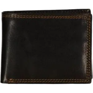 Leðurveski fyrir karla Svart með RFID Vörn